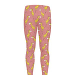 Cute Giraffe Pattern Print Men's leggings