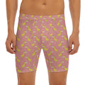 Cute Giraffe Pattern Print Men's Long Boxer Briefs