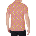 Cute Giraffe Pattern Print Men's Shirt