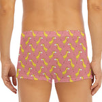 Cute Giraffe Pattern Print Men's Short Boxer Briefs