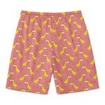 Cute Giraffe Pattern Print Men's Swim Trunks