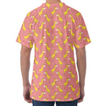 Cute Giraffe Pattern Print Men's Velvet T-Shirt