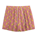 Cute Giraffe Pattern Print Mesh Shorts