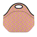 Cute Giraffe Pattern Print Neoprene Lunch Bag