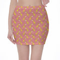 Cute Giraffe Pattern Print Pencil Mini Skirt