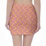 Cute Giraffe Pattern Print Pencil Mini Skirt