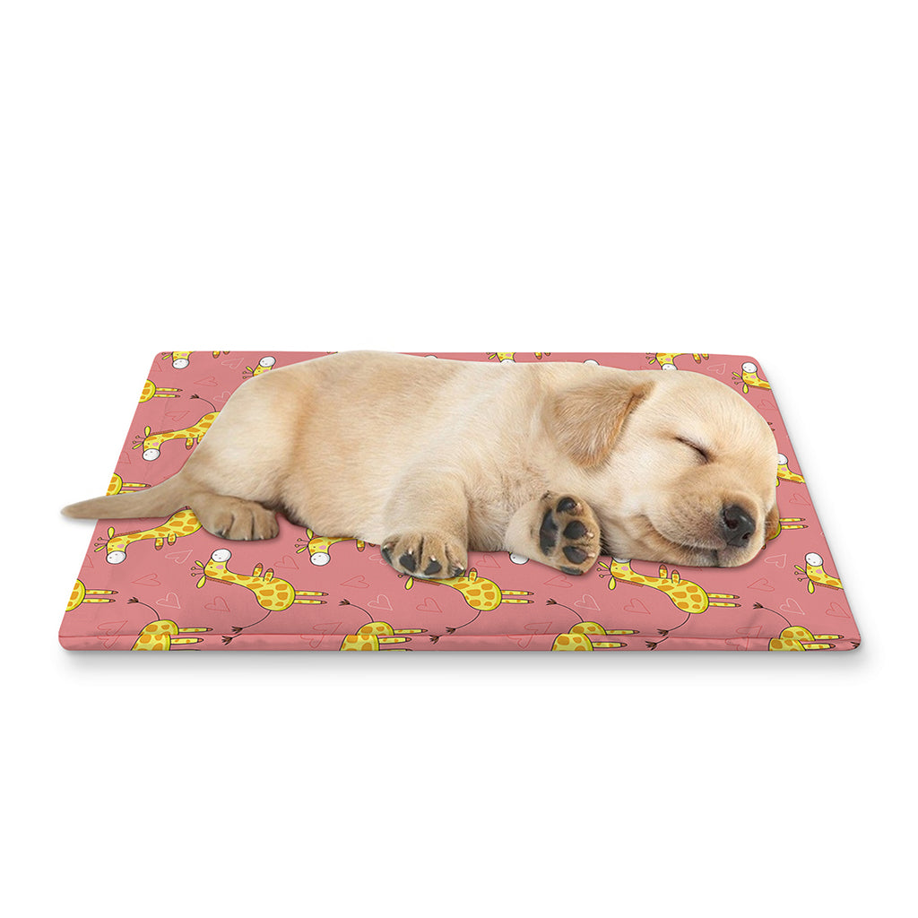 Cute Giraffe Pattern Print Pet Cooling Mat Cover