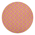 Cute Giraffe Pattern Print Round Blanket
