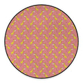 Cute Giraffe Pattern Print Round Floor Mat