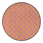 Cute Giraffe Pattern Print Round Floor Mat
