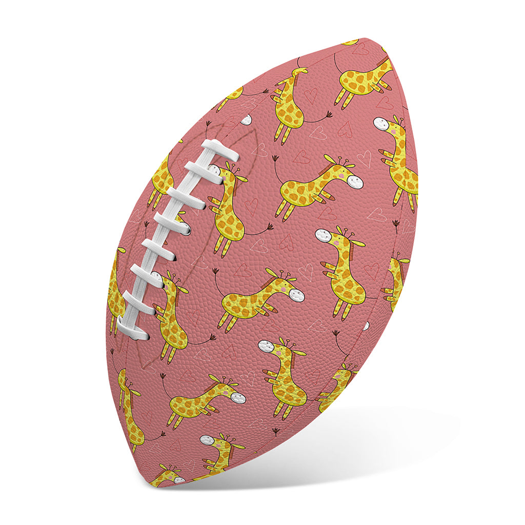Cute Giraffe Pattern Print Rugby Ball