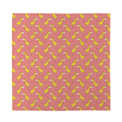 Cute Giraffe Pattern Print Silk Bandana