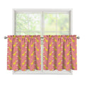 Cute Giraffe Pattern Print Tier Curtains