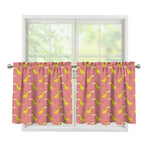 Cute Giraffe Pattern Print Tier Curtains