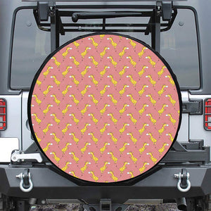 Cute Giraffe Pattern Print Tire Cover