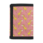 Cute Giraffe Pattern Print Trifold Wallet