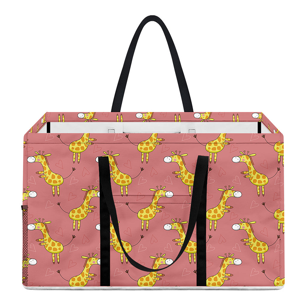 Cute Giraffe Pattern Print Utility Tote Bag