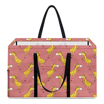 Cute Giraffe Pattern Print Utility Tote Bag