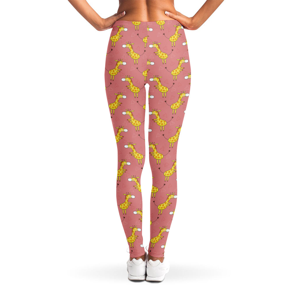 Cute Giraffe Pattern Print Women's Leggings