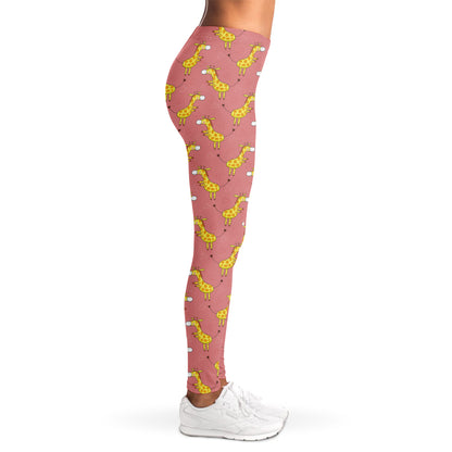 Cute Giraffe Pattern Print Women's Leggings