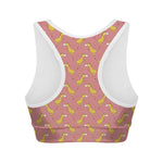 Cute Giraffe Pattern Print Women's Sports Bra