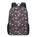 Cute Girly Heart Pattern Print 17 Inch Backpack