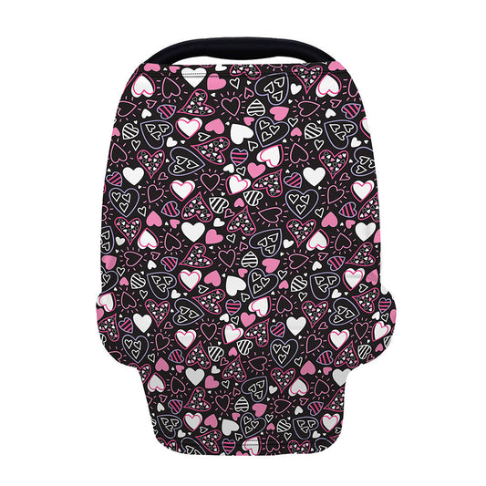 Cute Girly Heart Pattern Print Baby Seat Cover