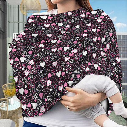 Cute Girly Heart Pattern Print Baby Seat Cover