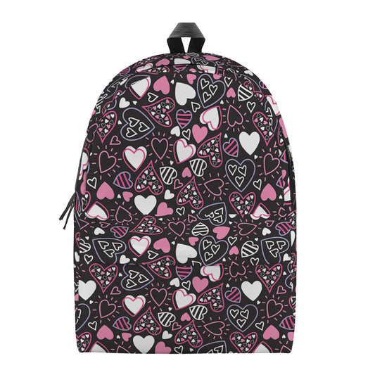 Cute Girly Heart Pattern Print Backpack