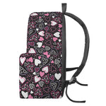Cute Girly Heart Pattern Print Backpack