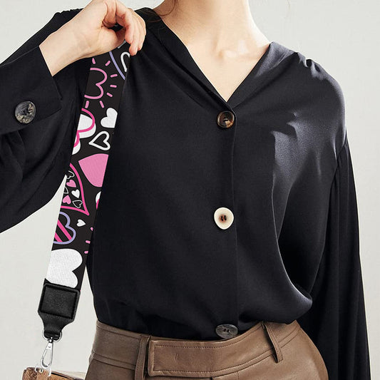 Cute Girly Heart Pattern Print Bag Strap