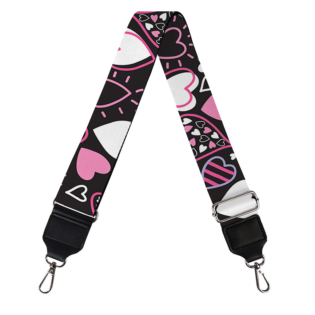 Cute Girly Heart Pattern Print Bag Strap