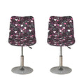 Cute Girly Heart Pattern Print Bar Stool Covers