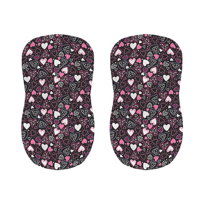 Cute Girly Heart Pattern Print Bar Stool Covers