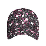 Cute Girly Heart Pattern Print Baseball Cap
