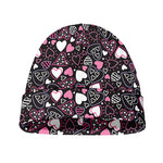 Cute Girly Heart Pattern Print Beanie