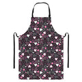 Cute Girly Heart Pattern Print Bib Apron With Pocket