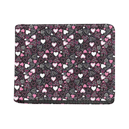 Cute Girly Heart Pattern Print Bifold Wallet