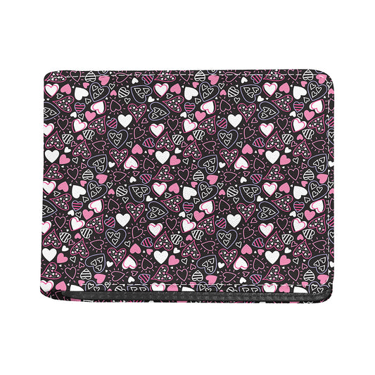 Cute Girly Heart Pattern Print Bifold Wallet