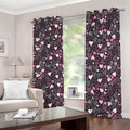 Cute Girly Heart Pattern Print Dimout Grommet Curtains