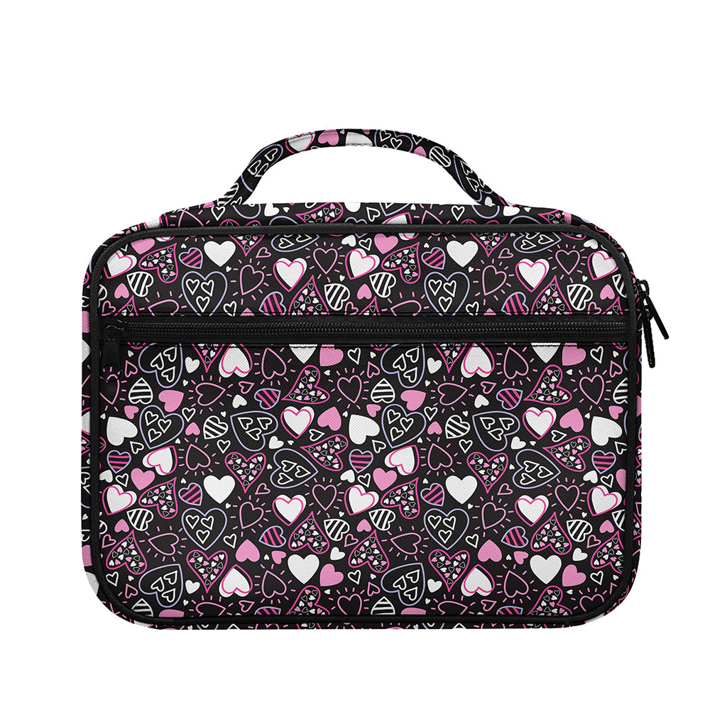 Cute Girly Heart Pattern Print Briefcase Bible Bag
