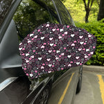 Cute Girly Heart Pattern Print Car Side Mirror Covers