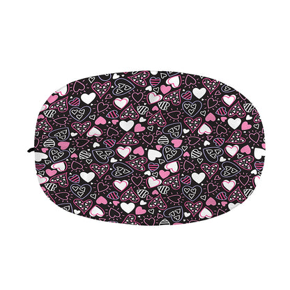 Cute Girly Heart Pattern Print Car Side Mirror Covers