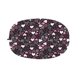 Cute Girly Heart Pattern Print Car Side Mirror Covers