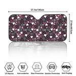 Cute Girly Heart Pattern Print Car Windshield Sun Shade