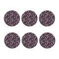 Cute Girly Heart Pattern Print Coaster Set