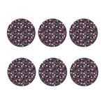 Cute Girly Heart Pattern Print Coaster Set
