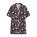Cute Girly Heart Pattern Print Cotton Hawaiian Shirt