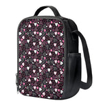 Cute Girly Heart Pattern Print Crossbody Lunch Bag