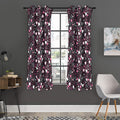 Cute Girly Heart Pattern Print Grommet Curtain Panels
